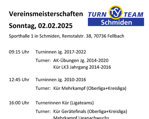 Vereinsmeisterschaften 02.02.2025