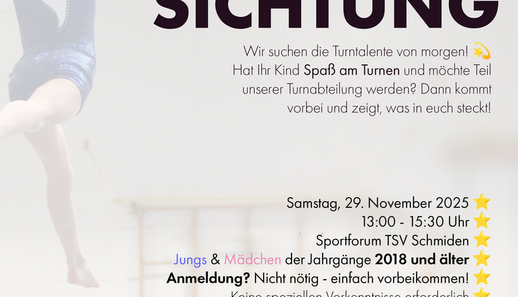 Einladung zum Sichtungstraining