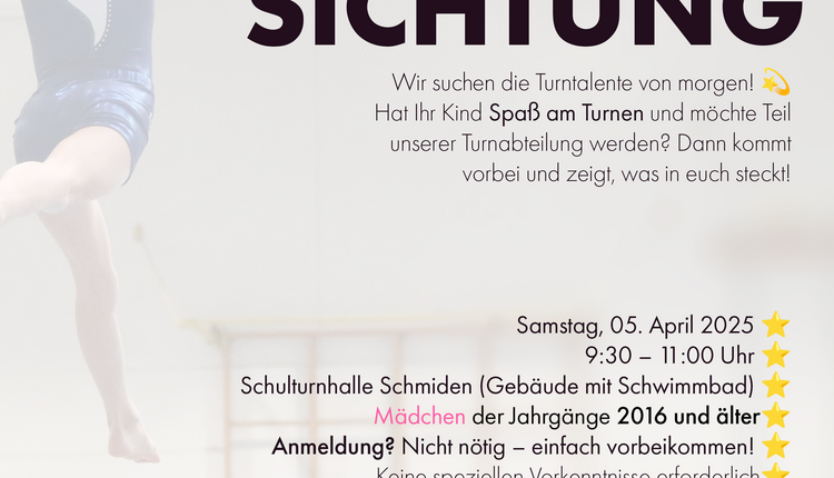 Einladung zum Sichtungstraining